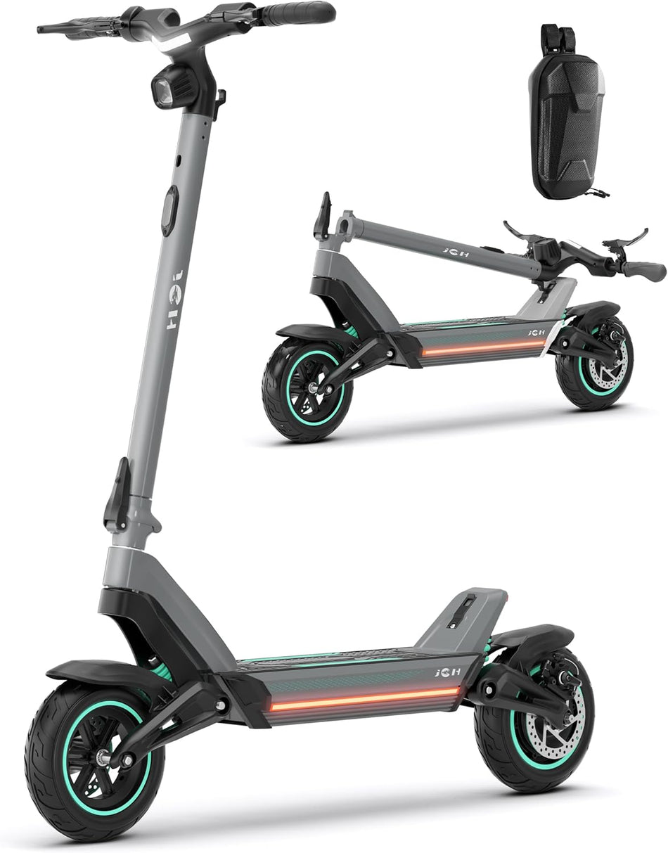   JGH Electric Scooter Adults 800W Motor E-Scooter Up to 40 Miles Range, Top Speed 31 MPH, Folding Commuting Electric Scooter