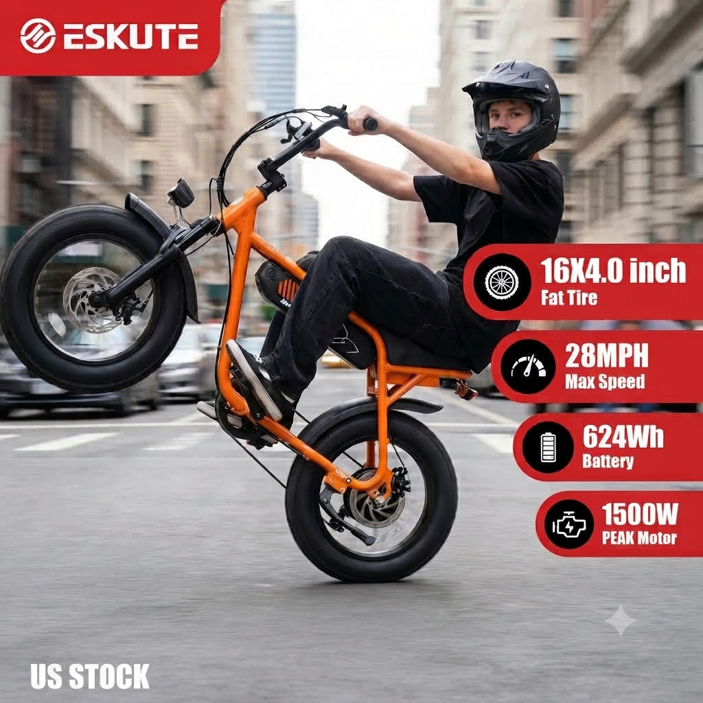 ESKUTE V101 Electric Dirt Bike full side view with fat tires