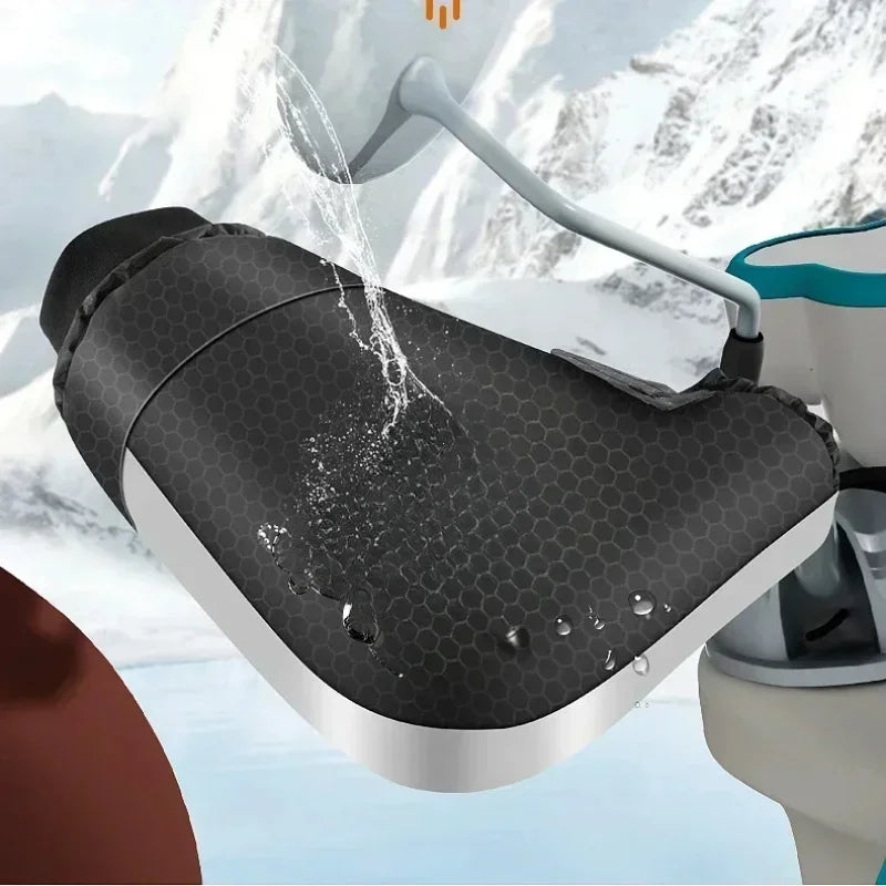 Easy to install winter grip covers for bike handlebars