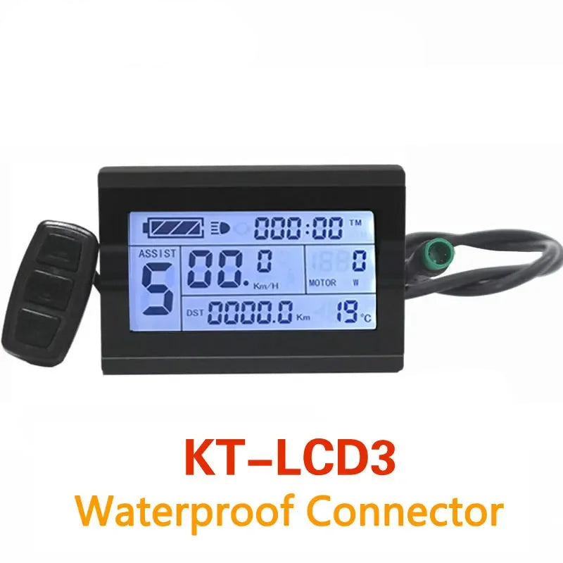 Easy to monitor LCD display for electric bicycle performance