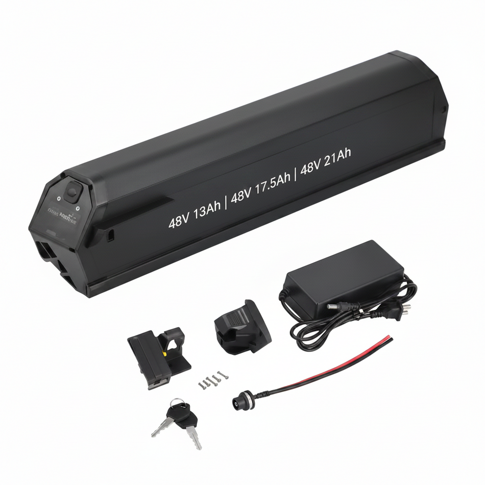 48V E-Bike Battery (13Ah / 17.5Ah) Lithium Pack with USB Port & Lock for 250W–1000W Motors