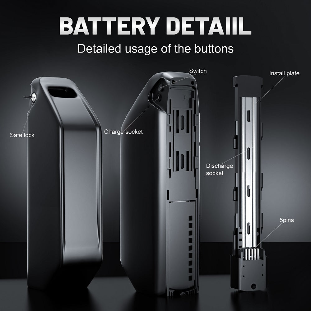 Ebike battery with 50A smart BMS protection
