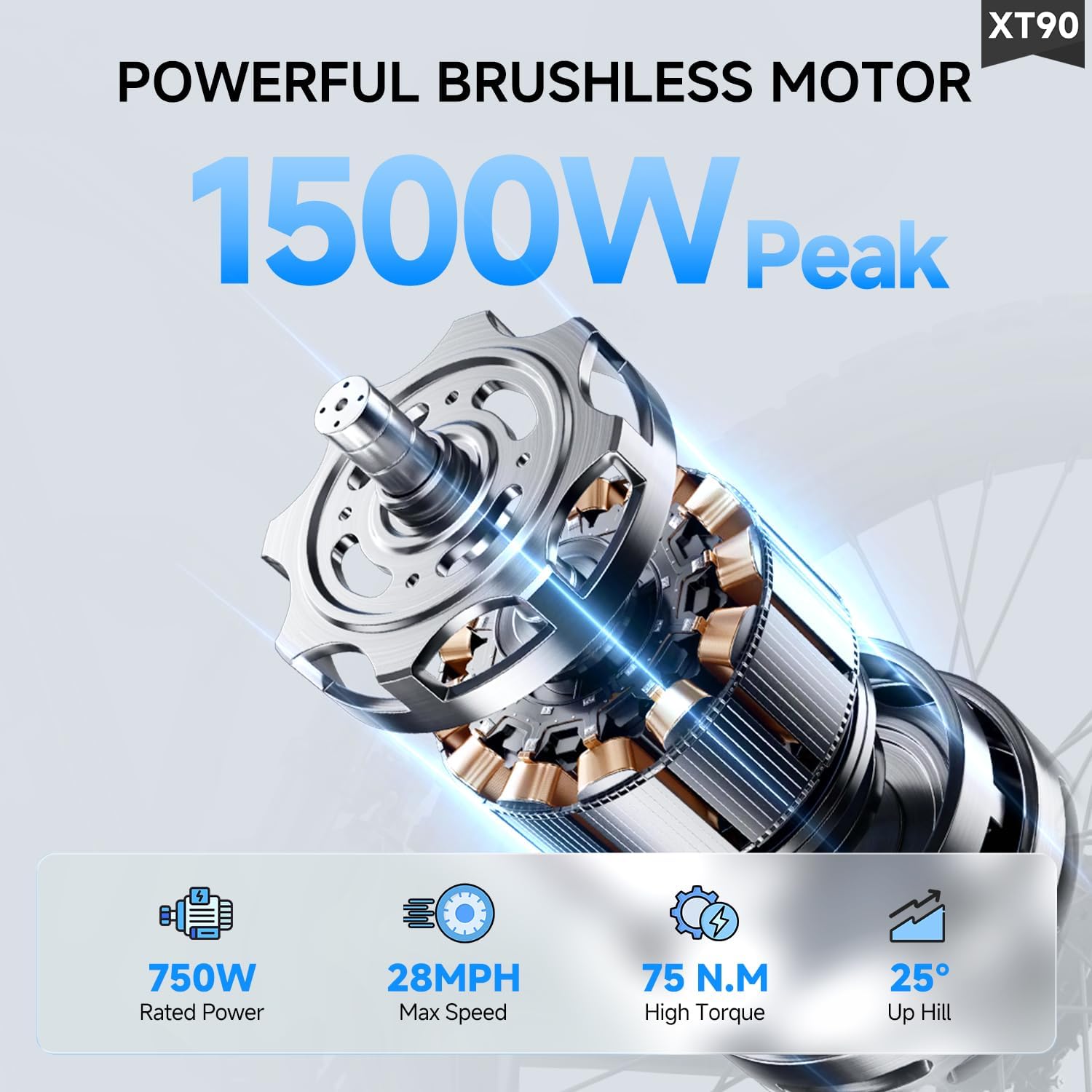   Aairsk XT90 26" Full Suspension eBike - 80mi Range, NFC Lock, 12-Month Warranty