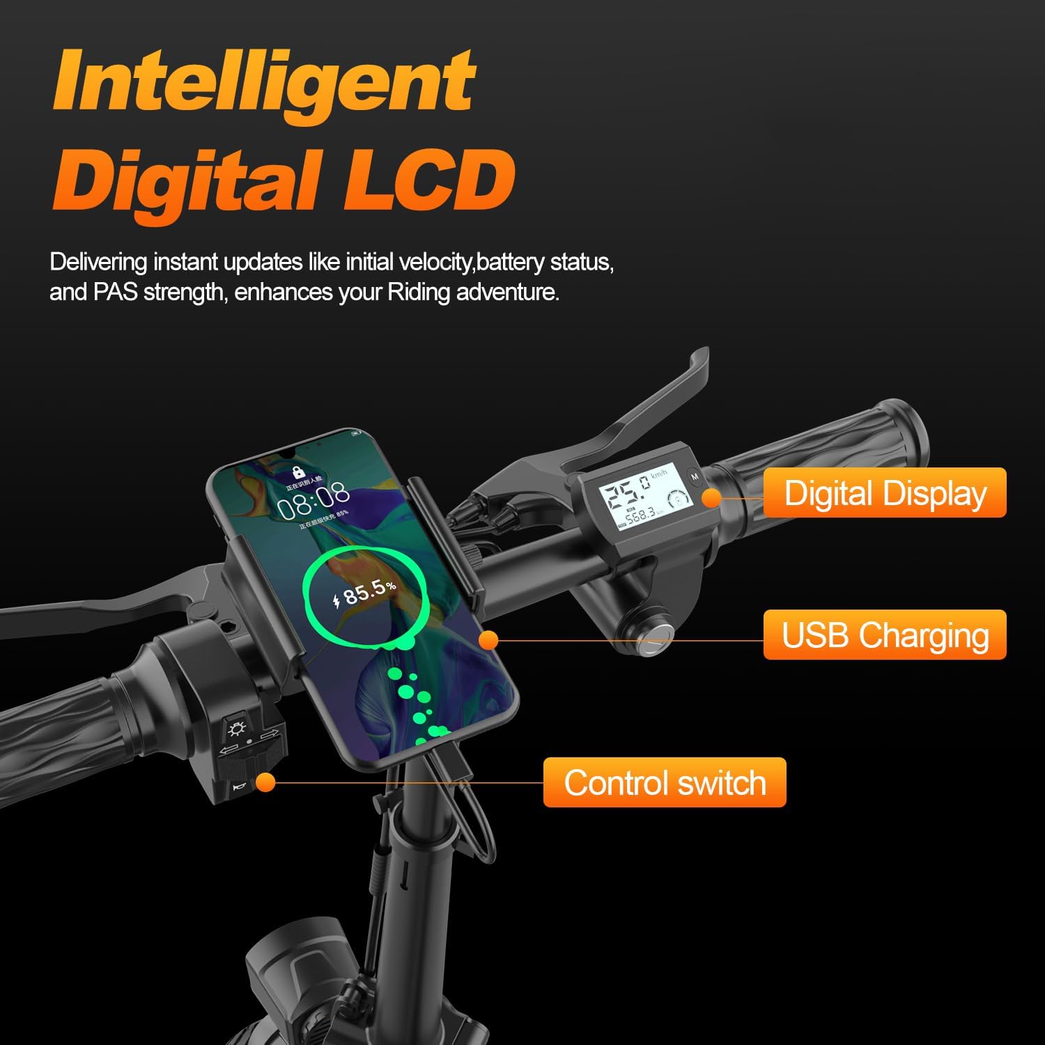   Aairsk RS5-20 14" Electric Bike | 500W Motor, 48V 20Ah Removable Battery, 25-40 Mile Range