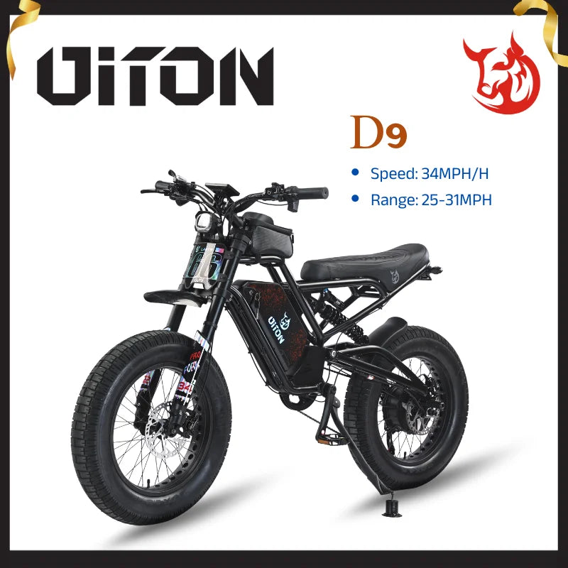   52V 500W Fat Tire Electric Bike – 25Ah Long-Range Off-Road E-Bike with Dual Suspension & 20x4” All-Terrain Tires
