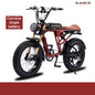   AKEZ S2 48V 750W Electric Bike – 13Ah Long Range Lithium Battery, 20” Fat Tire E-Bike for Adults