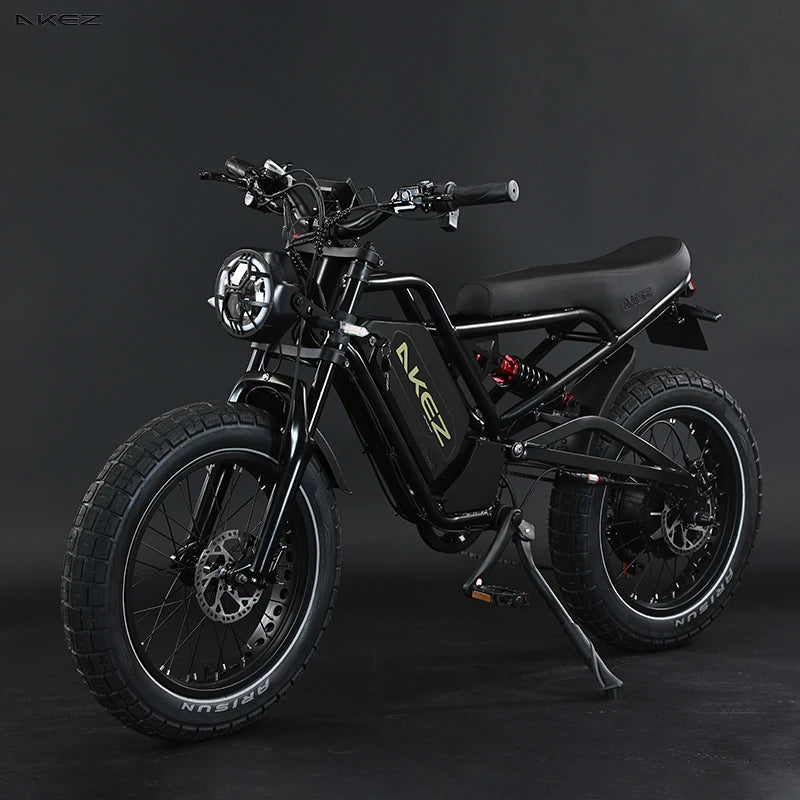   AKEZ JAGUAR 52V 1500W Electric Bike – 25Ah Long Range Off-Road E-Bike with 20” Fat Tires & Aluminum Alloy Frame