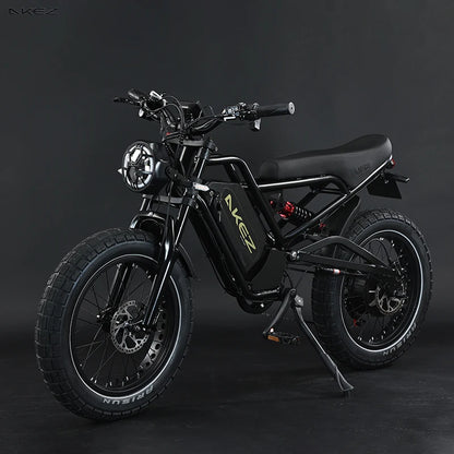   AKEZ JAGUAR 52V 1500W Electric Bike – 25Ah Long Range Off-Road E-Bike with 20” Fat Tires & Aluminum Alloy Frame
