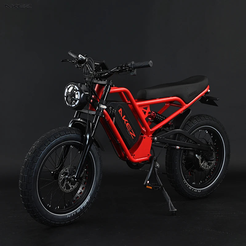   AKEZ JAGUAR 52V 1500W Electric Bike – 25Ah Long Range Off-Road E-Bike with 20” Fat Tires & Aluminum Alloy Frame