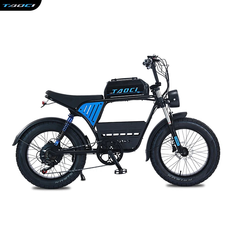   AKEZ V07 48V 1500W Fat Tire Electric Bike – 18Ah Long Range Off-Road E-Bike for Adults with 20” Tires & Steel Frame