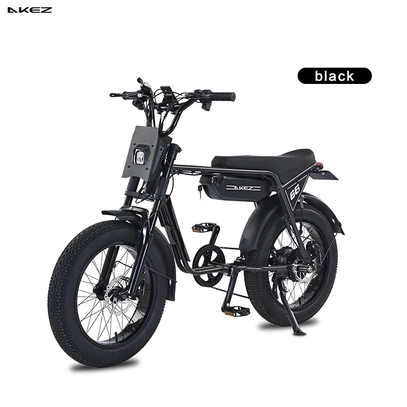   AKEZ ZX 48V 750W Electric Bike – 13Ah Lithium Battery, 20” Aluminum Alloy E-Bike for Adults