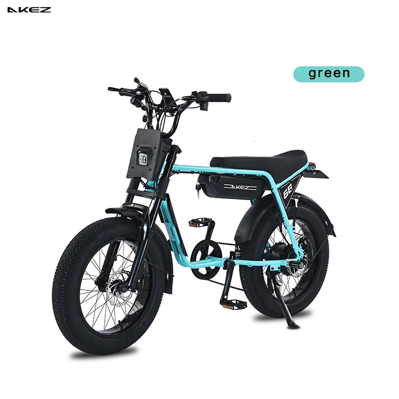   AKEZ ZX 48V 750W Electric Bike – 13Ah Lithium Battery, 20” Aluminum Alloy E-Bike for Adults