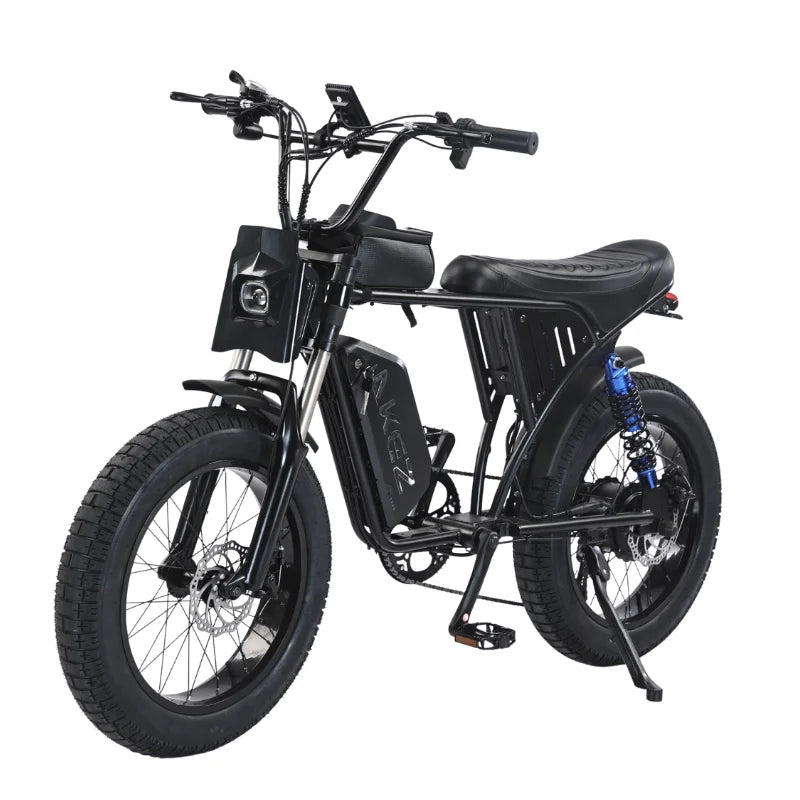   AKEZ X7 48V 750W Electric Bike – 20” Carbon Steel Frame, Long Range E-Bike for Adults