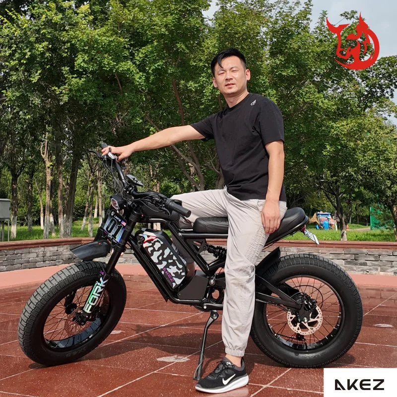  AKEZ UL 48V 750W Electric Bike – 20” Aluminum Alloy Frame, Long Range E-Bike for Adults