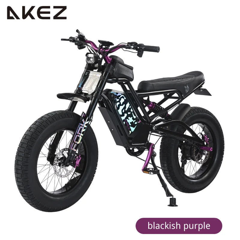   AKEZ UL 48V 750W Electric Bike – 20” Aluminum Alloy Frame, Long Range E-Bike for Adults