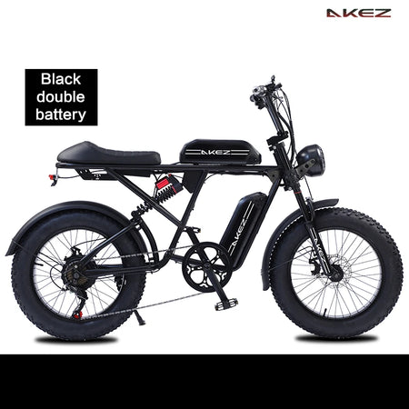   AKEZ S2 48V 750W Electric Bike – 26Ah Steel Frame, 20” Wheels, Long Range E-Bike for Adults