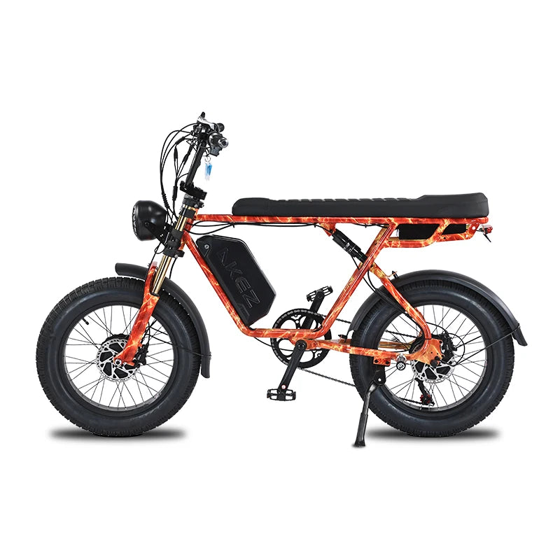   AKEZ SIMAX 48V 750W Electric Bike – 20” Steel Frame, Long Range E-Bike for Adults