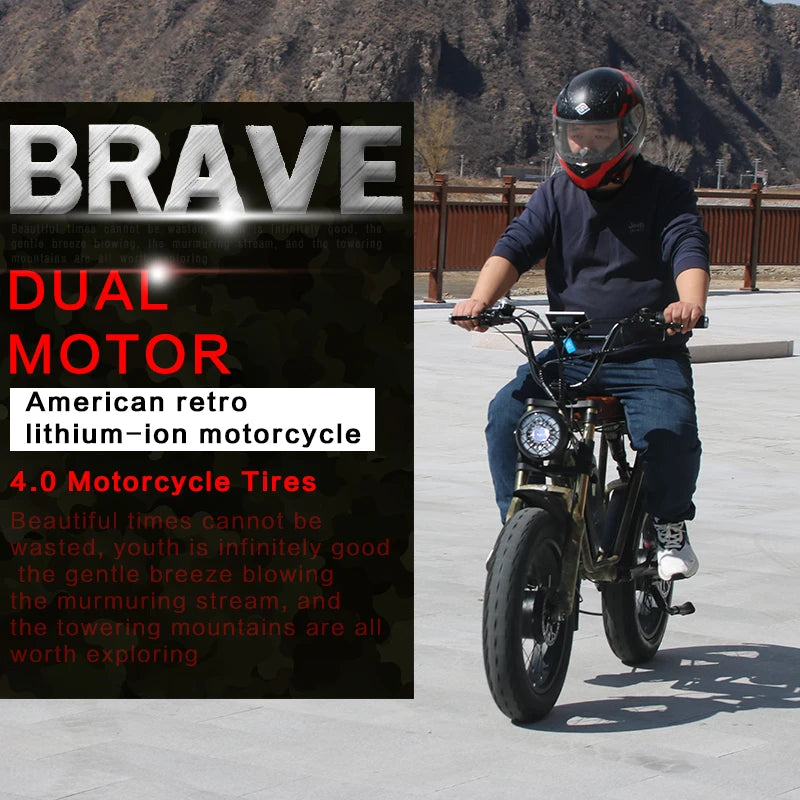   AKEZ SIMAX 48V 750W Electric Bike – 20” Steel Frame, Long Range E-Bike for Adults