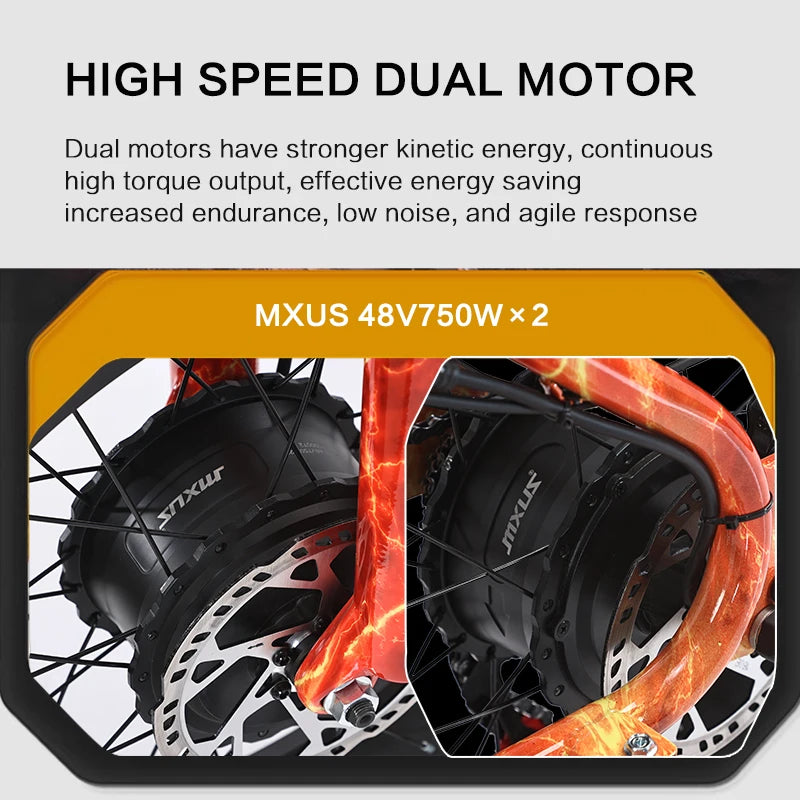   AKEZ SIMAX 48V 750W Electric Bike – 20” Steel Frame, Long Range E-Bike for Adults