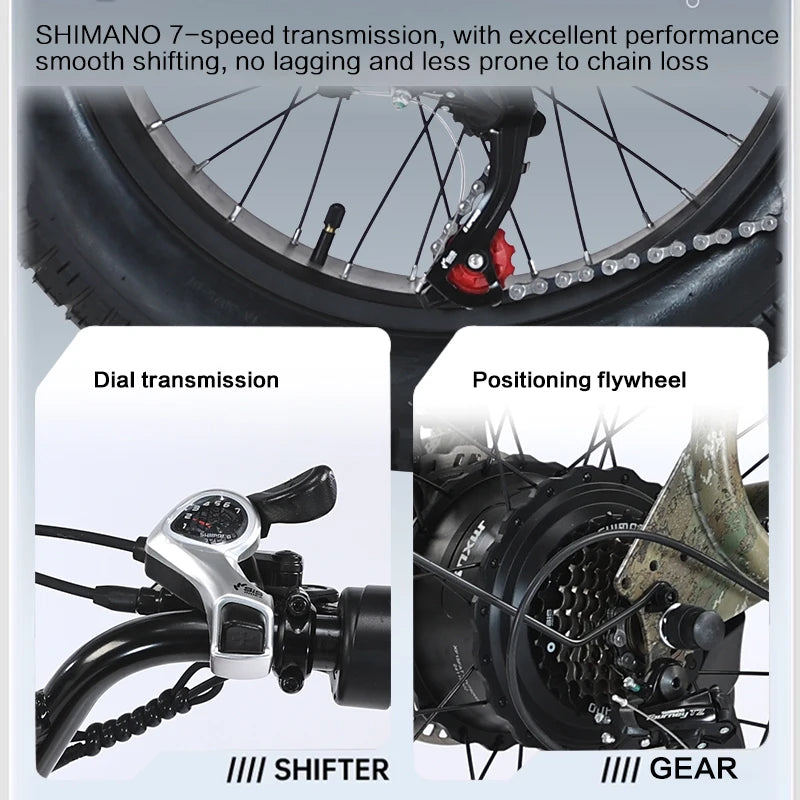   AKEZ SIMAX 48V 750W Electric Bike – 20” Steel Frame, Long Range E-Bike for Adults