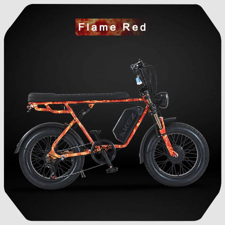   AKEZ SIMAX 48V 750W Electric Bike – 20” Steel Frame, Long Range E-Bike for Adults