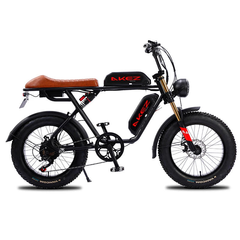   AKEZ S1 48V 750W Electric Bike – 26Ah Steel Frame, 20” Wheels, Long Range E-Bike for Adults
