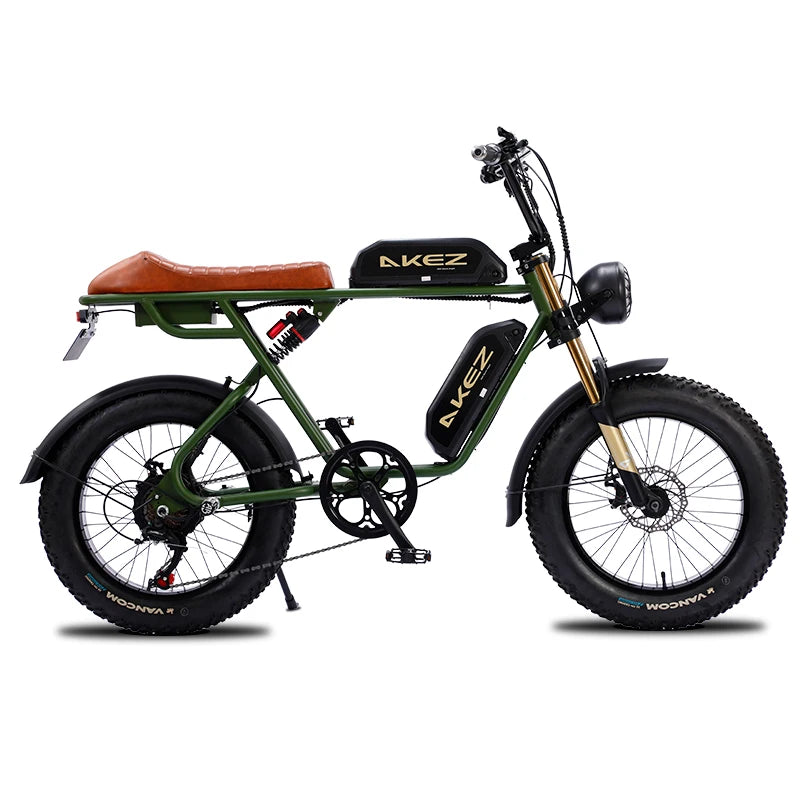   AKEZ S1 48V 750W Electric Bike – 26Ah Steel Frame, 20” Wheels, Long Range E-Bike for Adults