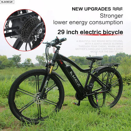   AKEZ 29 48V 500W Electric Bike – 20” Aluminum Alloy Frame, Long Range E-Bike for Adults