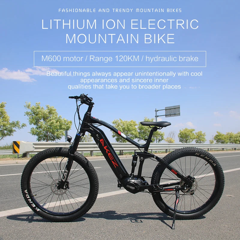   AKEZ M600 48V 500W Electric Bike – 13Ah Aluminum Alloy Frame, 31–60km Range E-Bike for Adults
