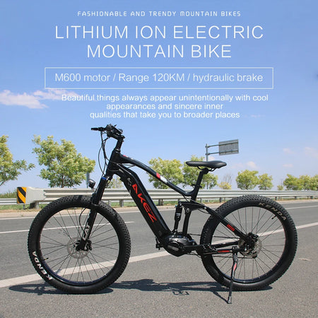   AKEZ M600 48V 500W Electric Bike – 13Ah Aluminum Alloy Frame, 31–60km Range E-Bike for Adults