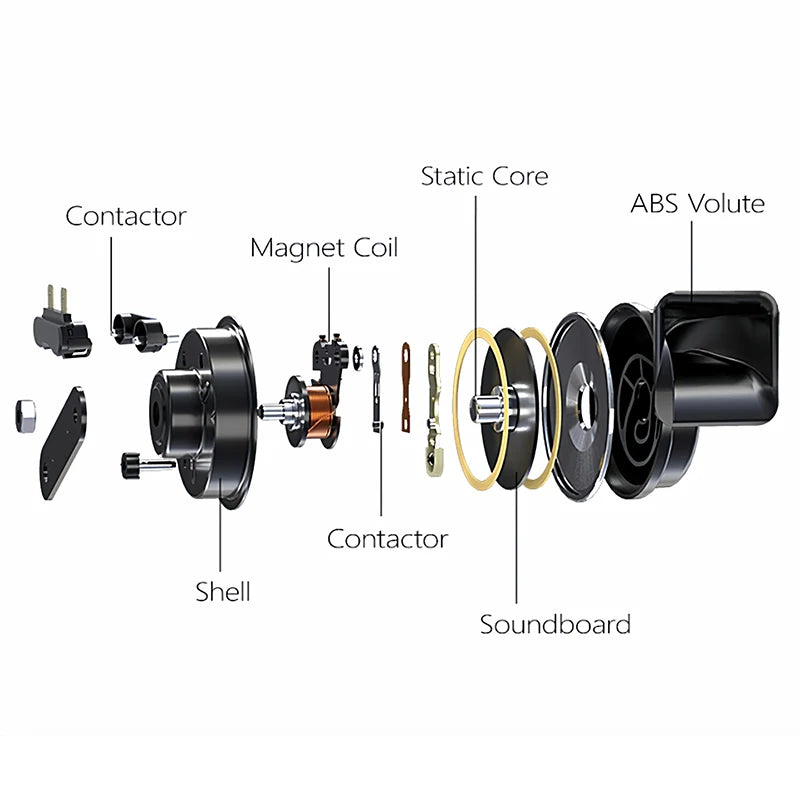   Modified Motorcycle 12V Snail Horn - 300DB Waterproof Electric Horn