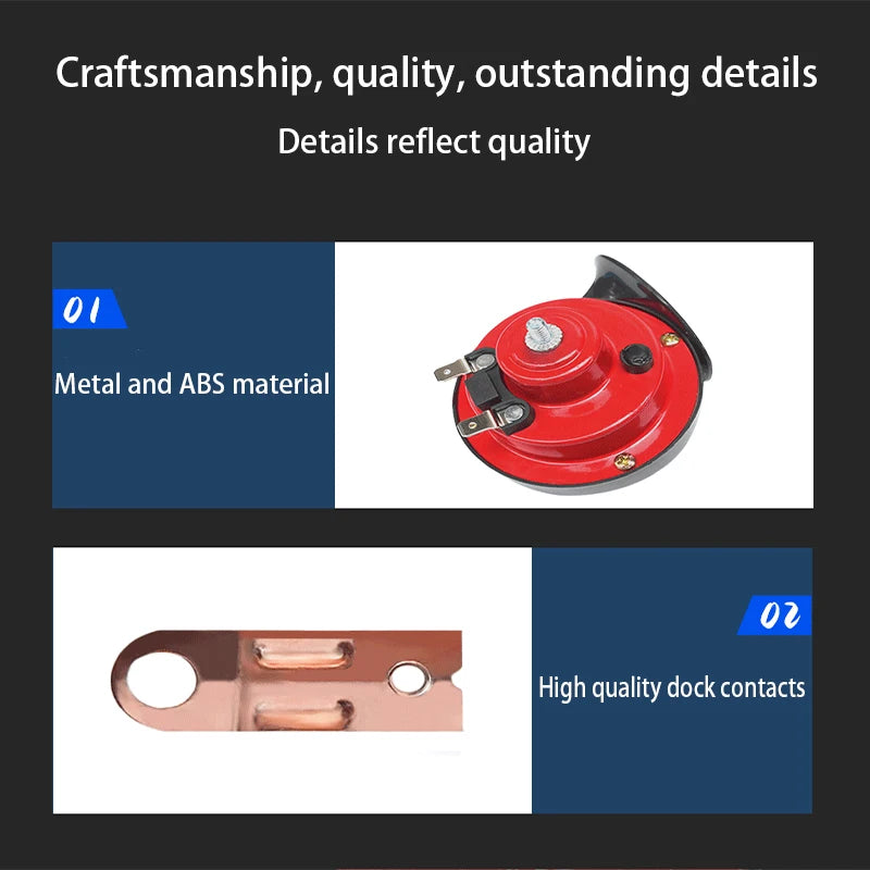   Modified Motorcycle 12V Snail Horn - 300DB Waterproof Electric Horn