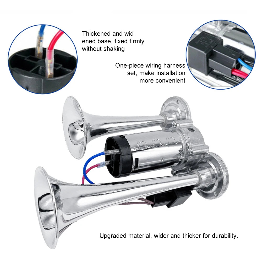   600DB Dual Trumpets Loud Horns Kit