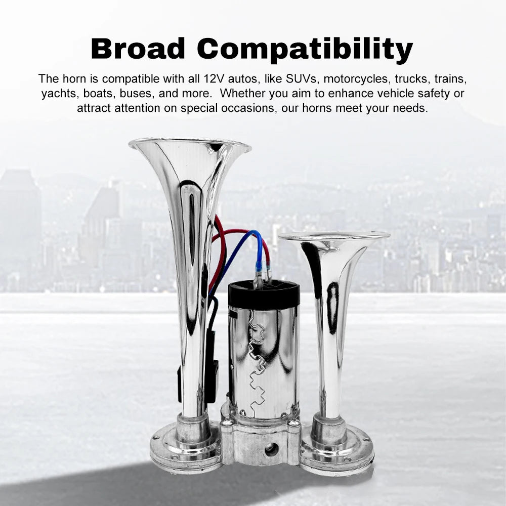   600DB Dual Trumpets Loud Horns Kit