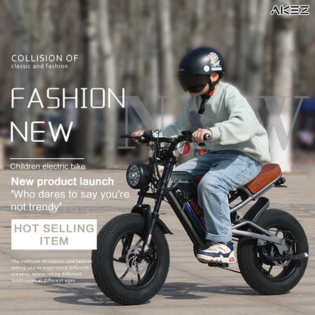   16" AKEZ Kids Electric Bike – 36V 350W Motor, 15.6Ah Battery, Safe & Fun E-Bike for Children