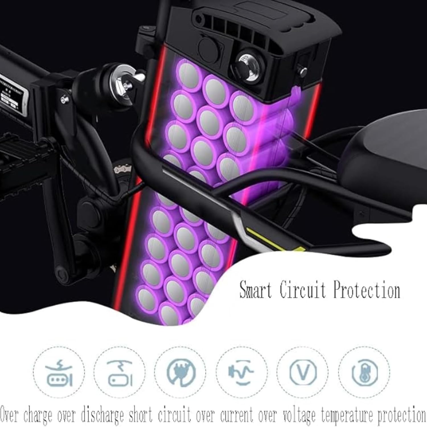   36V/48V E-Bike Battery 15.6Ah/18Ah/21Ah Lithium Pack with Lock, LED Indicator & Handle | Aluminum Alloy Shell for 250W–1000W Motors