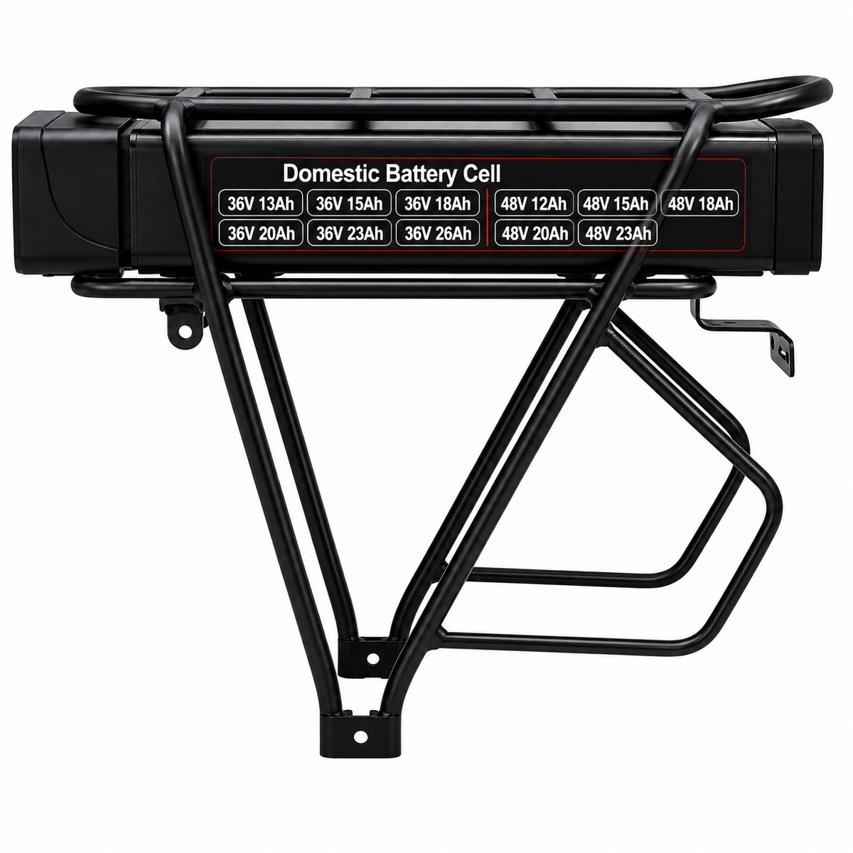 Electric Bike Rear Rack Battery