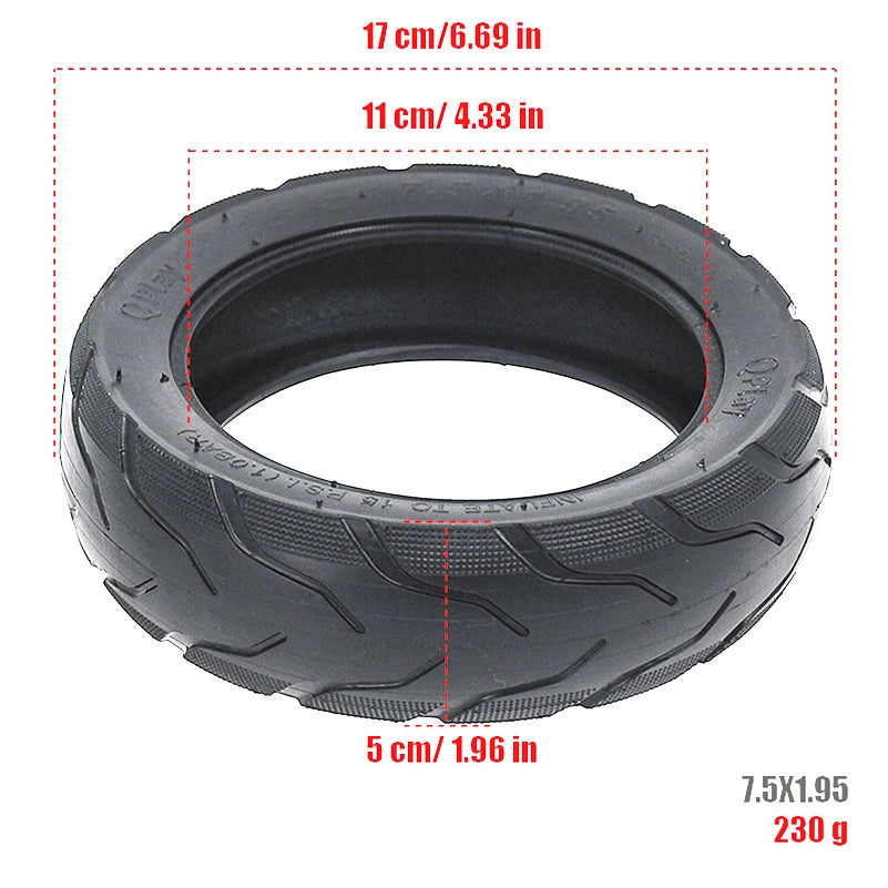 Electric Scooter 7.5x1.95 Pneumatic Tyre Set