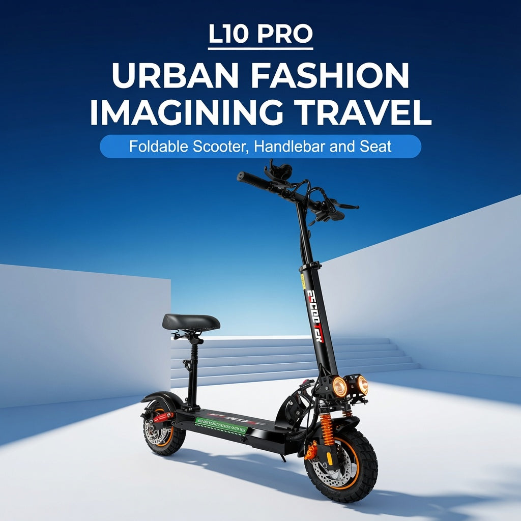 Electric Scooter with Smart LCD Display and Speed Meter