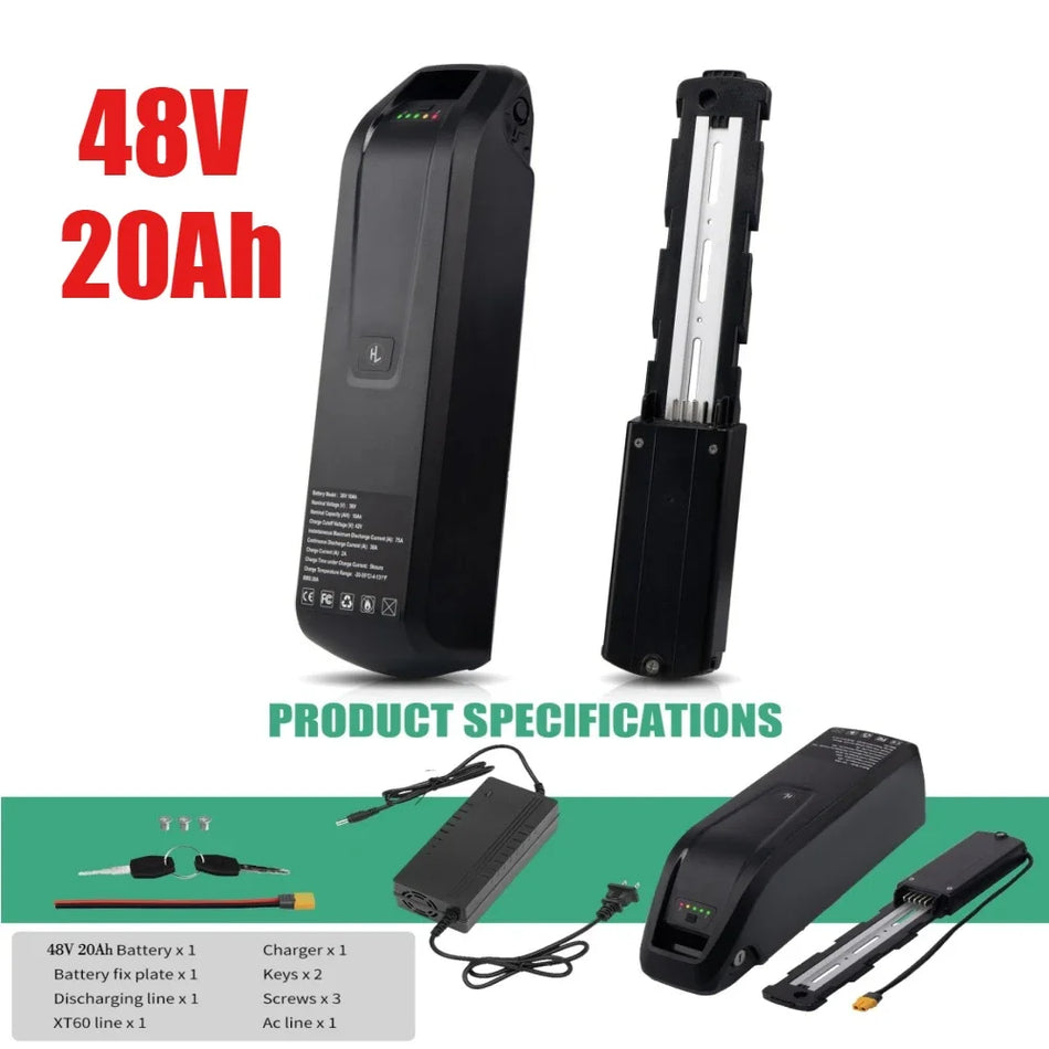 Electric bike battery showing real time charge