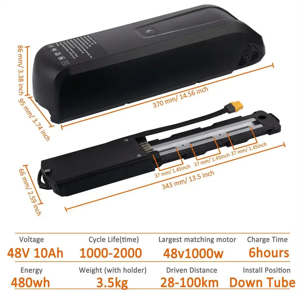 Electric bike battery with real time power display