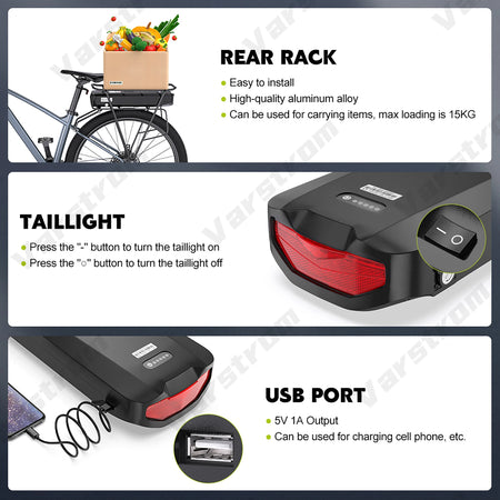 Electric bike conversion kit battery with security lock key