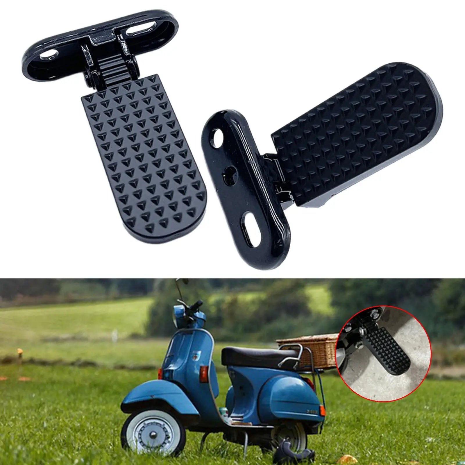 Electric bike rear passenger footrest pedals