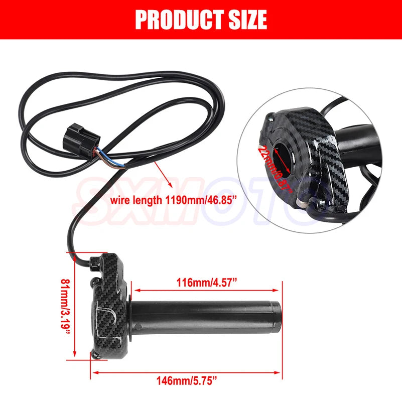 Electric motorcycle metal throttle