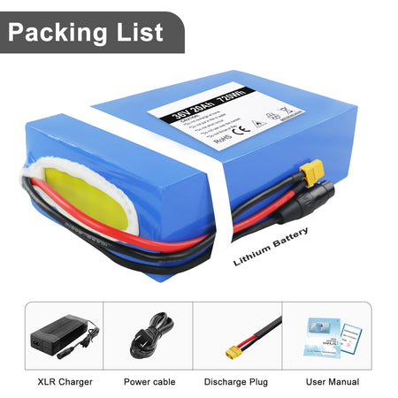 Electric trike battery pack with XT60 connector