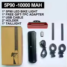 Fivemi front bike light 10000mAh battery
