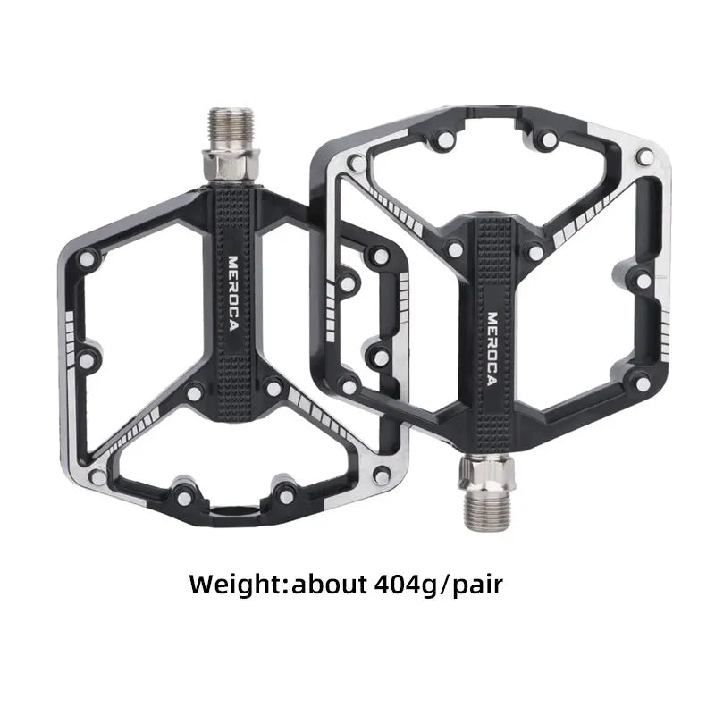 Flat platform bike pedals for MTB road and BMX bikes