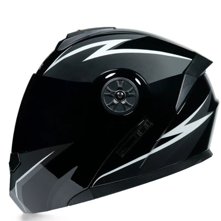 Flip up motorcycle helmet