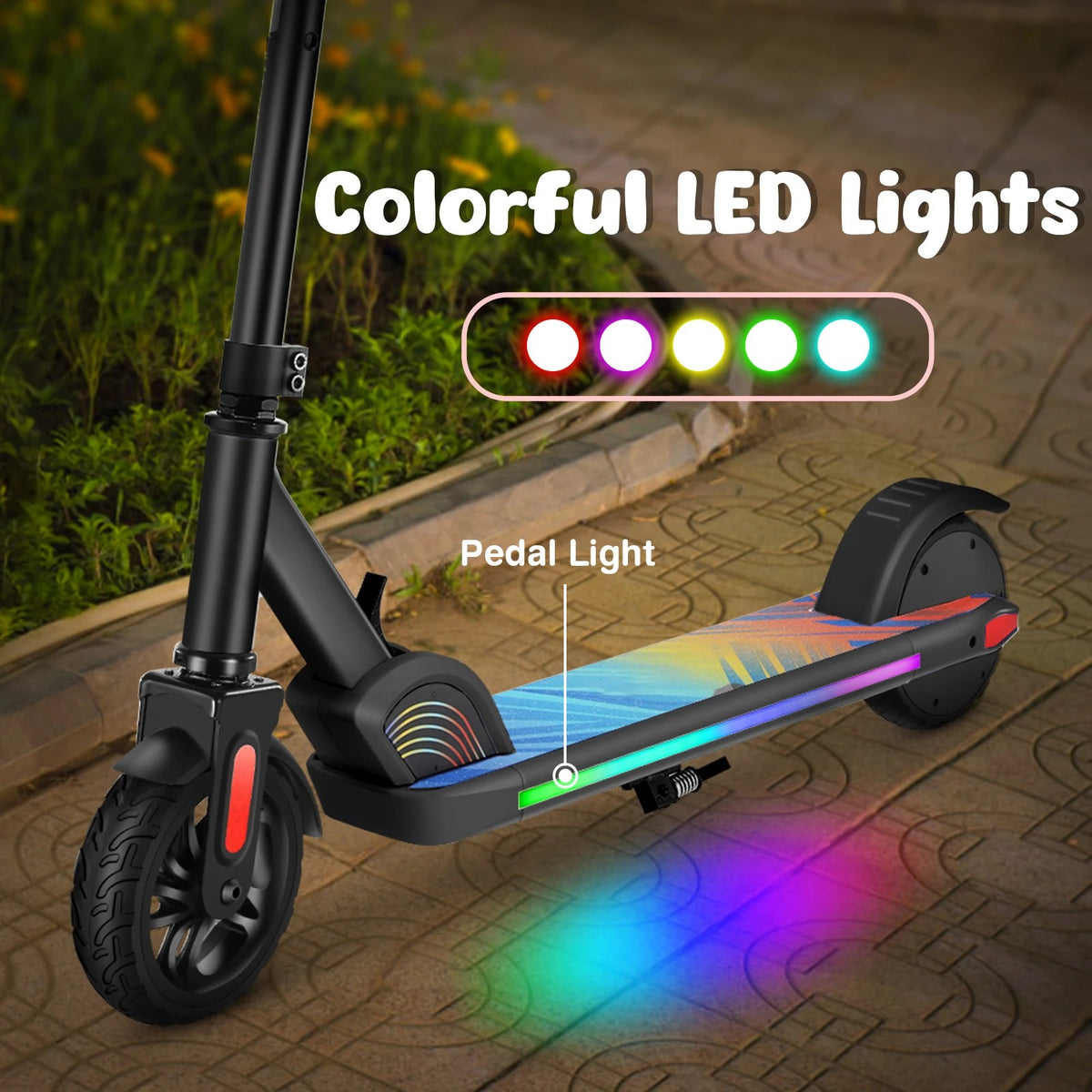 Foldable CAROMA Electric Scooter for Kids Ages 6 to 12 Years