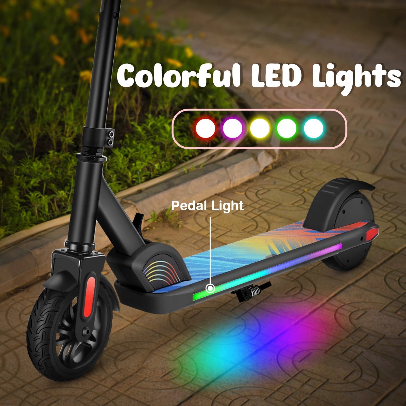 Foldable CAROMA Electric Scooter for Kids Ages 6 to 12 Years